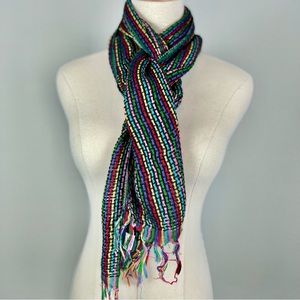 Multicolor Fringe Scarf